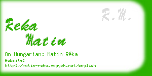 reka matin business card